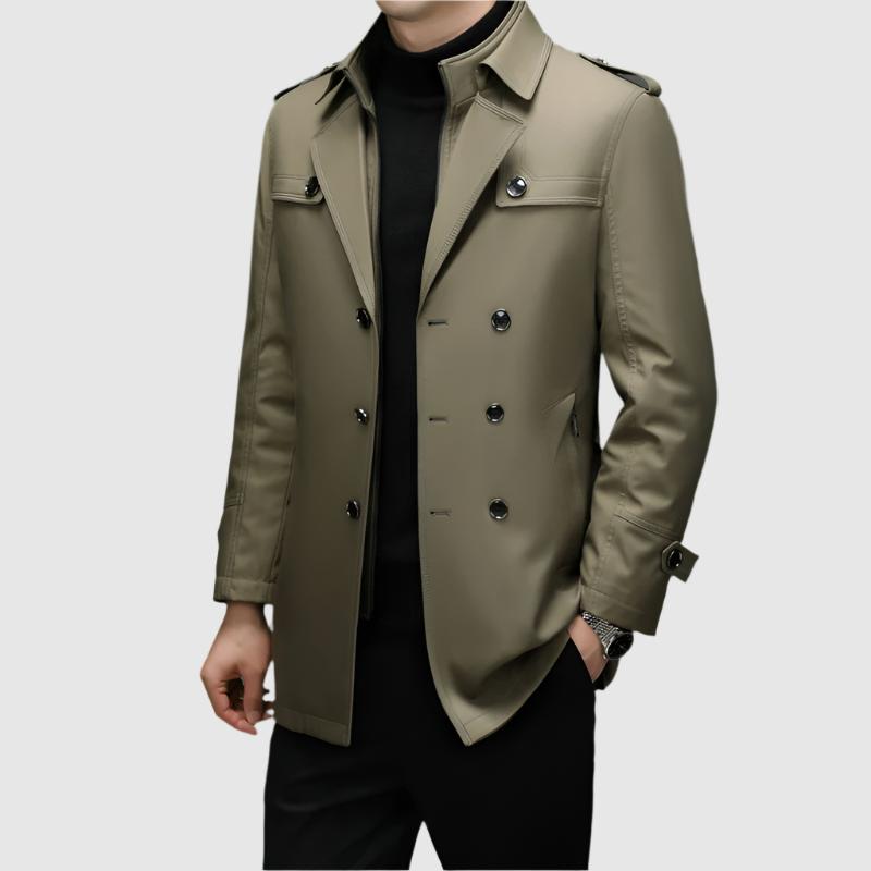 Alessandro Veneti Double Breasted Windbreaker