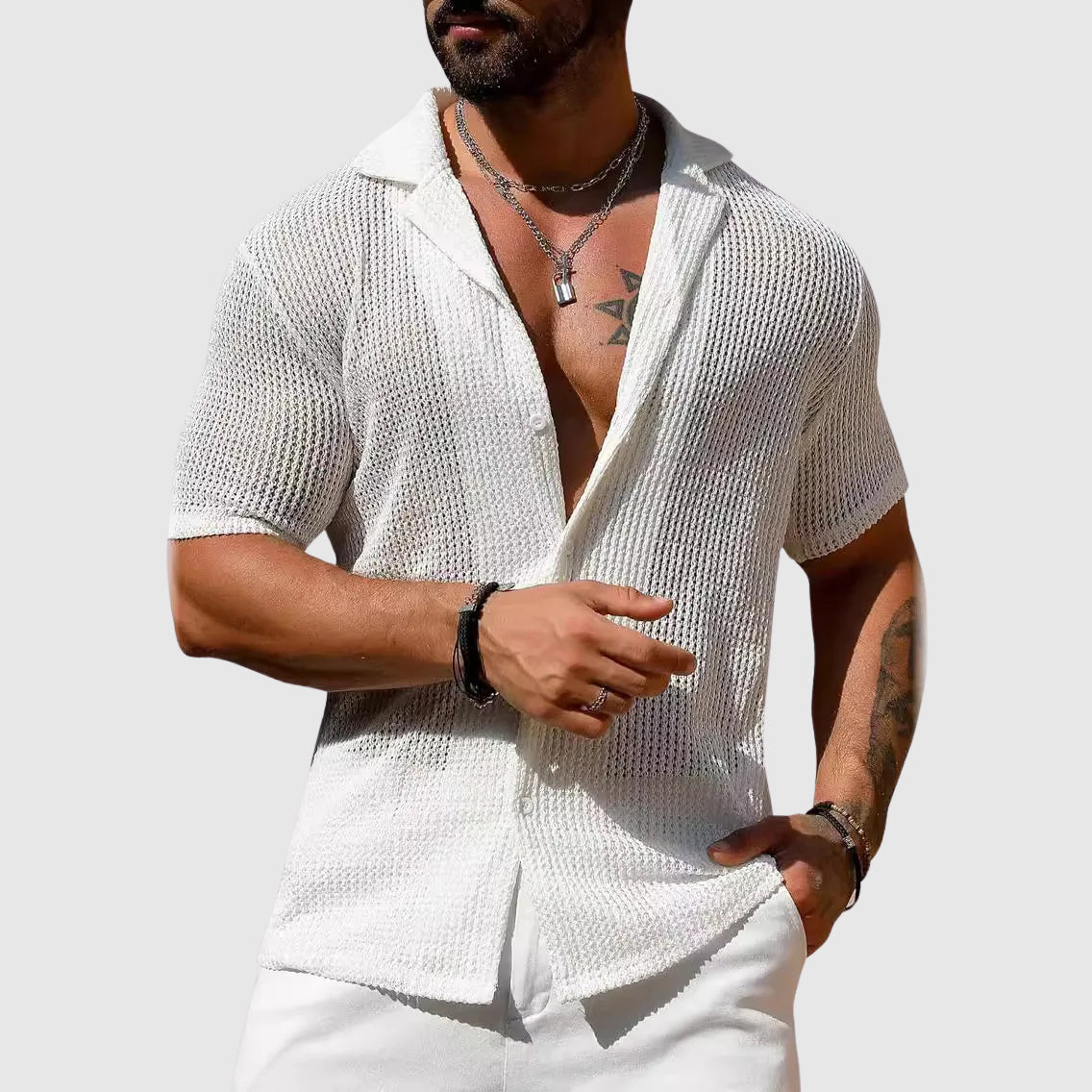 Lorenzo Vitali Hollow Knit Shirt