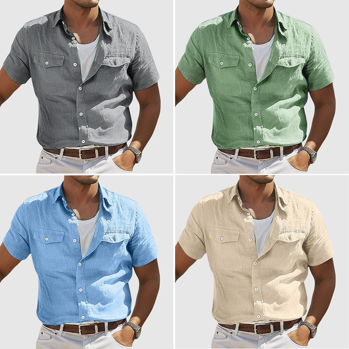 Lorenzo Vitali Sunset Linen Shirt