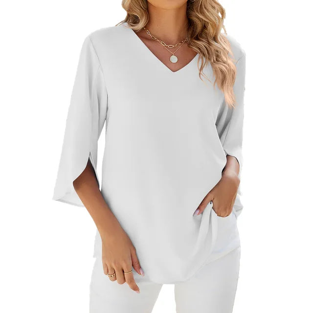 Cara | Blouse à col en V