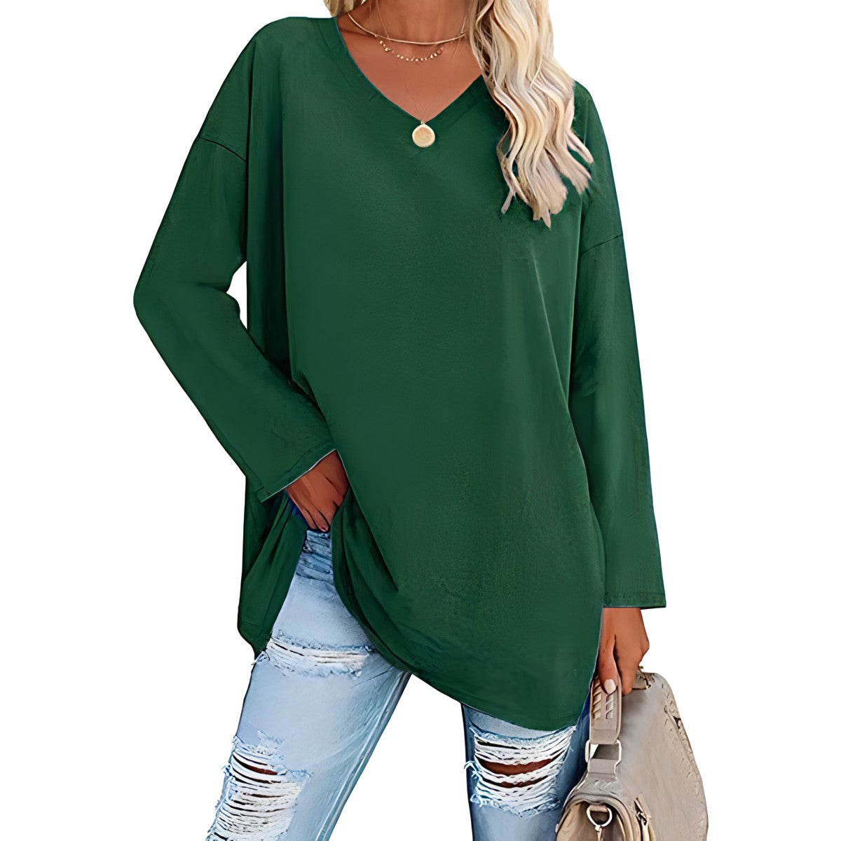 Alicia™ - Pull décontracté à col en V