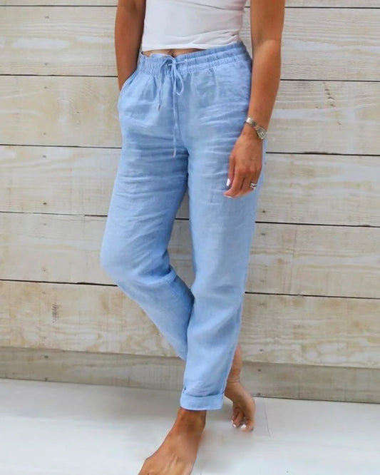SUSAN - Pantalons Légers Élastiques