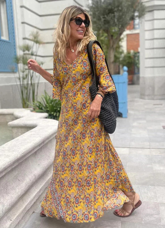 Abby's™ Druck Boho Maxi Jurk