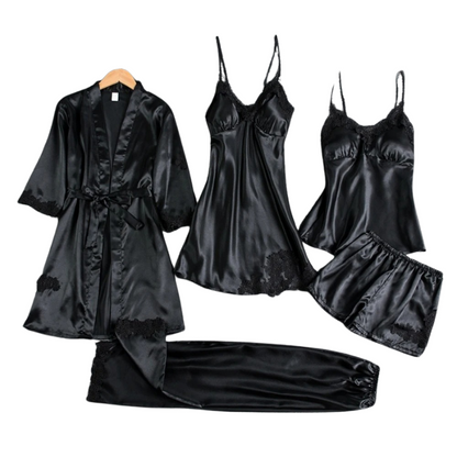 Rosie | Ensemble de nuit en satin 5 en 1