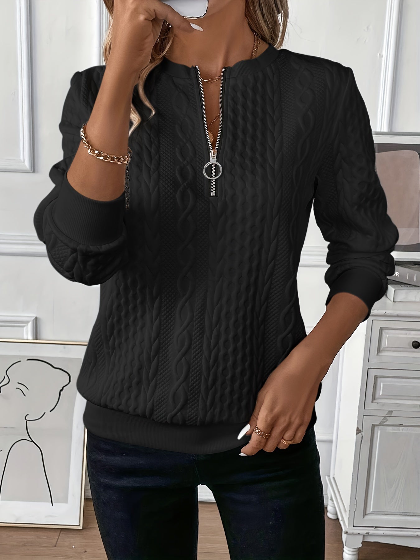 Elysha™ - Pull quart de tour texturé