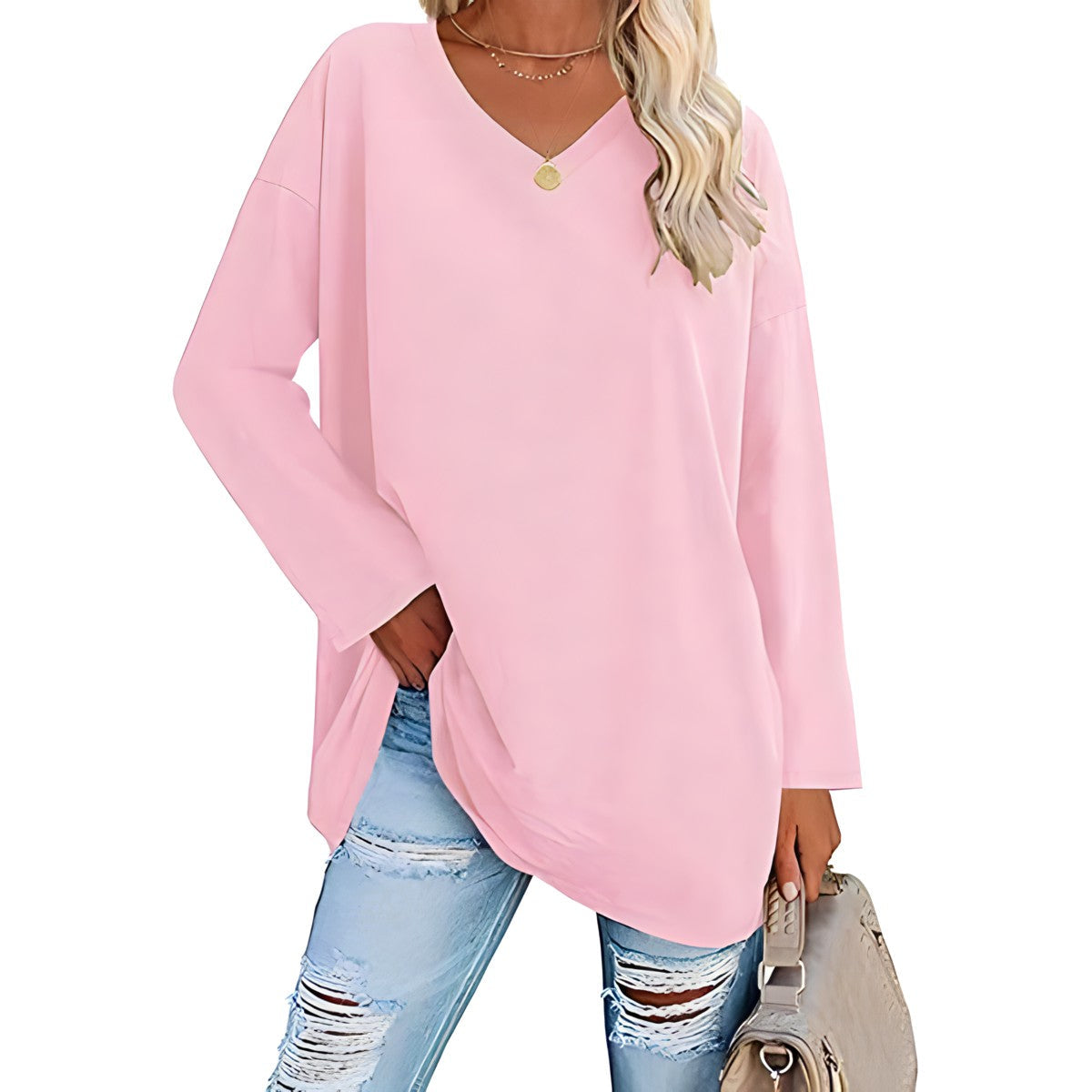 Alicia™ - Pull décontracté à col en V