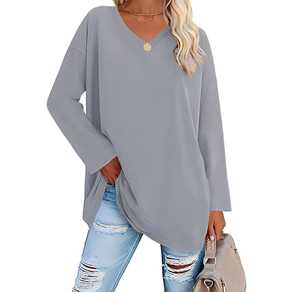 Alicia™ - Pull décontracté à col en V