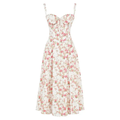Oakley - Elegant French Style Belted Strap Dress
