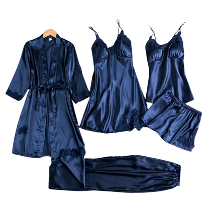 Rosie | Ensemble de nuit en satin 5 en 1