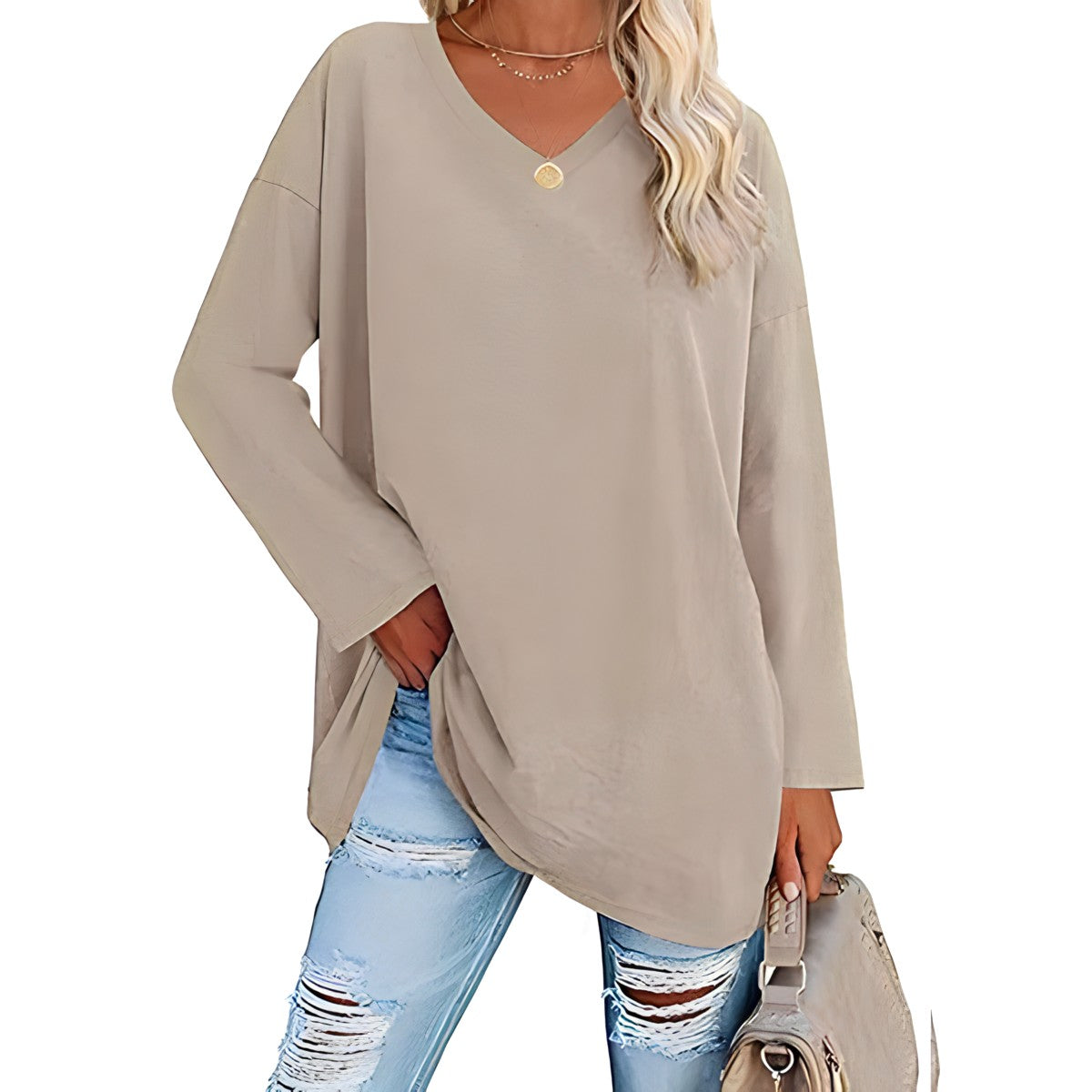 Alicia™ - Pull décontracté à col en V