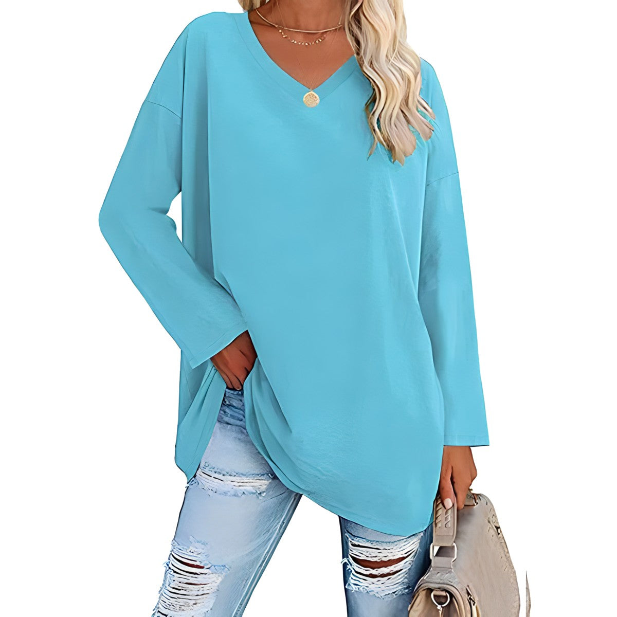 Alicia™ - Pull décontracté à col en V