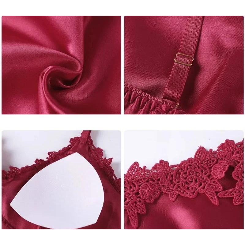 Rosie | Ensemble de nuit en satin 5 en 1