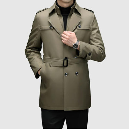 Alessandro Veneti Double Breasted Windbreaker