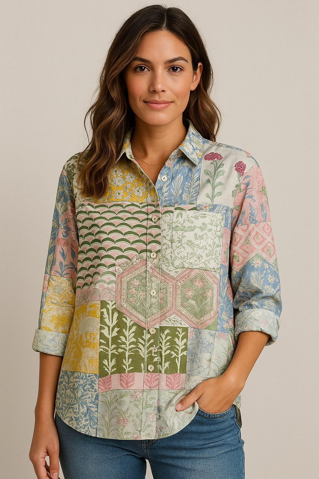 Natasha | Chemise Florale Élégante