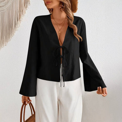 Chloé Montclair Villarosa LaceUp Blouse