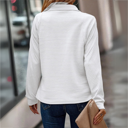 Suzanne™ - Pull détaillé demi-zip