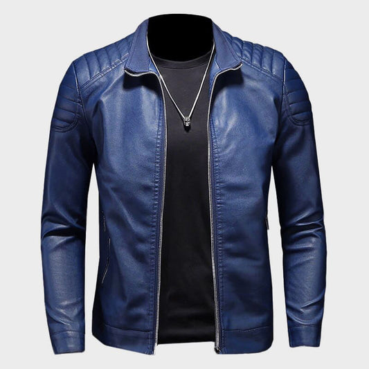 Bastien™ - Lederjacke mit Stehkragen