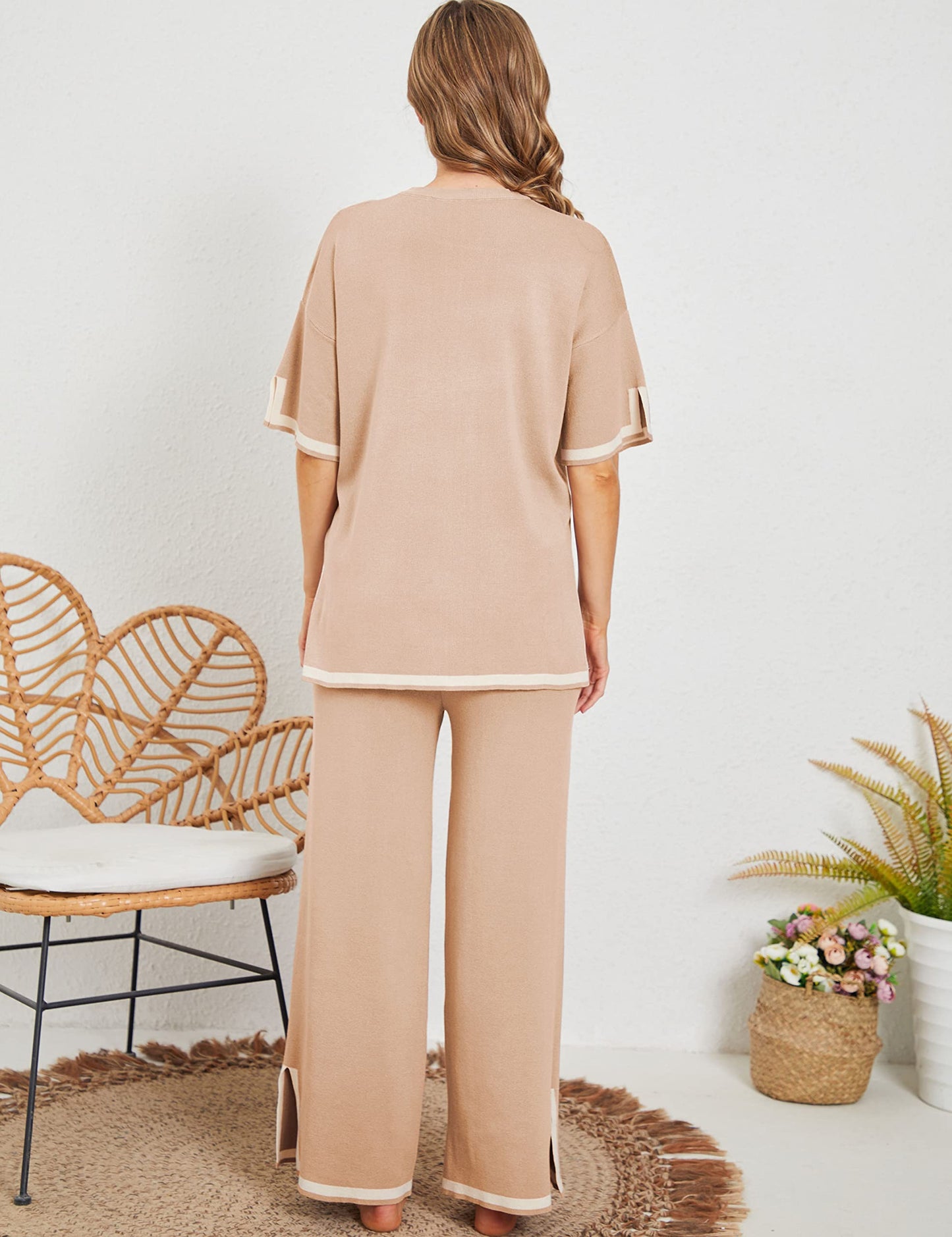 Ella™ Classy Elastic gestricktes Lounge-Set