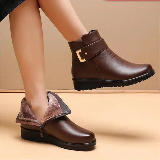 Lea™ - Orthopädische Damenstiefel aus Wolle mit Metallschnallen