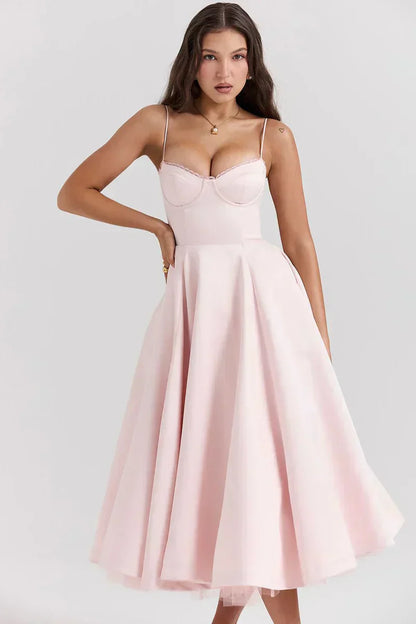 Minerva - Luxury Spaghetti Strap Princess Dress