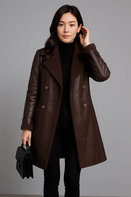 Sophie | Manteau en cuir douillet