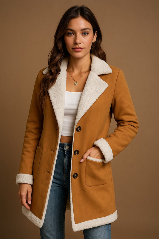 Amelia | Manteau avec doublure en sherpa