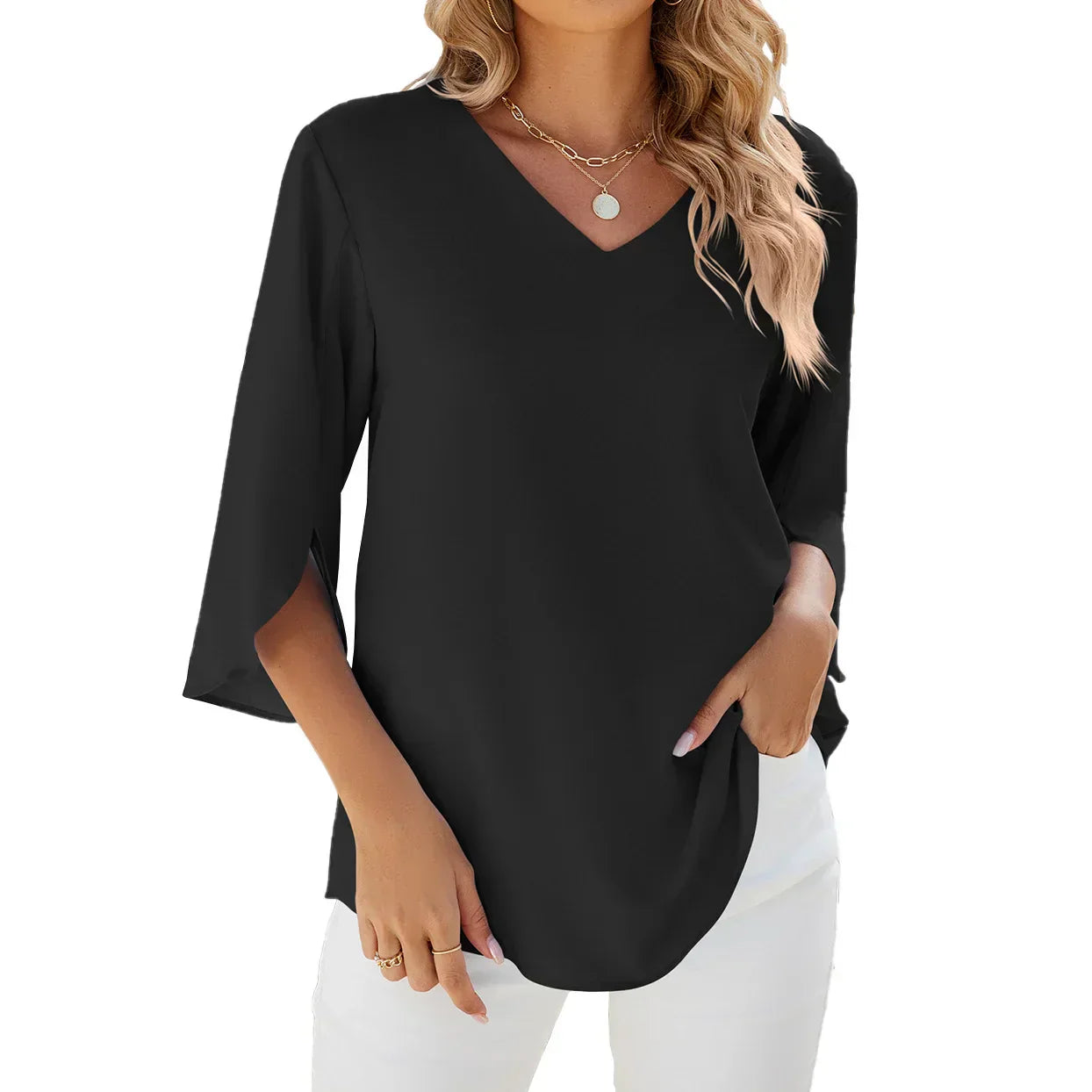 Cara | Blouse à col en V