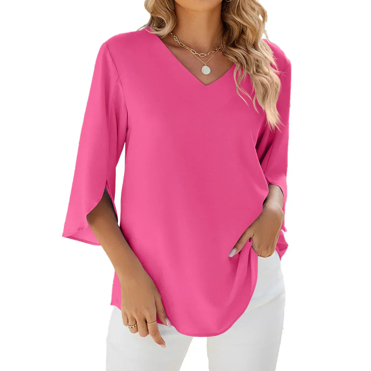 Cara | Blouse à col en V